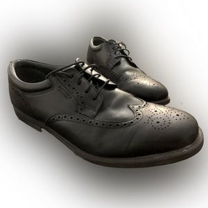 Rockport Men’s Oxford Black Wingtip Lace Up Leather Dress Shoes Size 11.5 Wide